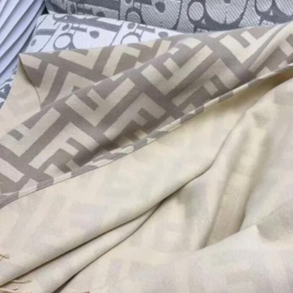 Fendi Women's Cashmere FF Fringe Shawl Cape - Picture 4 of 6